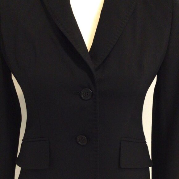 Anne Klein Platinum Blazer Jacket 2P Black Women - Picture 2 of 7